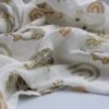 Muslin Cloth Baby Blanket Swaddle Hedgehog and Rainbow 
