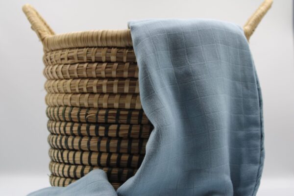 Muslin Cloth Baby Blanket Swaddle Light Blue