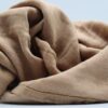 Muslin Cloth Baby Blanket Swaddle Light Brown. - Image 2