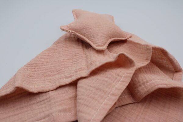 Muslin Cloth Baby Comforter Orange Star.